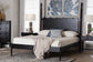 Baxton Studio Brantley Spindle Platform Bed - Farmhouse Bed Frame with Scalloped Headboard and Turned Posts, Black, Queen