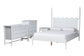 Baxton Studio Brantley Spindle 4-Piece Bedroom Set - Farmhouse Bed Frame with Matching Dresser, Chest, and 1-Drawer Nightstand, White, Queen