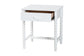 Baxton Studio Brantley Spindle Nightstand - 1-Drawer Bedside Table with Beaded Frame and Open Base for Bedroom, White