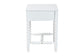 Baxton Studio Brantley Spindle Nightstand - 1-Drawer Bedside Table with Beaded Frame and Open Base for Bedroom, White