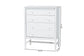 Baxton Studio Brantley Spindle Chest - 4-Drawer Vertical Storage Cabinet with Beaded Frame and Elevated Base for Bedroom, White