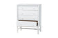 Baxton Studio Brantley Spindle Chest - 4-Drawer Vertical Storage Cabinet with Beaded Frame and Elevated Base for Bedroom, White