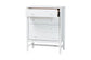 Baxton Studio Brantley Spindle Chest - 4-Drawer Vertical Storage Cabinet with Beaded Frame and Elevated Base for Bedroom, White