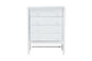 Baxton Studio Brantley Spindle Chest - 4-Drawer Vertical Storage Cabinet with Beaded Frame and Elevated Base for Bedroom, White