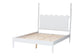 Baxton Studio Brantley Spindle Platform Bed - Farmhouse Bed Frame with Scalloped Headboard and Turned Posts, White, King