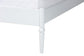 Baxton Studio Brantley Spindle Platform Bed - Farmhouse Bed Frame with Scalloped Headboard and Turned Posts, White, Queen