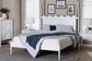 Baxton Studio Brantley Spindle Platform Bed - Farmhouse Bed Frame with Scalloped Headboard and Turned Posts, White, Queen
