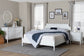 Baxton Studio Hoffman 4-Piece Scalloped Bedroom Set - Farmhouse Bed Frame with Matching Dresser and 2-Drawer Nightstands, White, King
