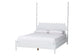 Baxton Studio Hoffman 4-Piece Scalloped Bedroom Set - Farmhouse Bed Frame with Matching Dresser and 2-Drawer Nightstands, White, King