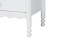 Baxton Studio Hoffman 4-Piece Scalloped Bedroom Set - Farmhouse Bed Frame with Matching Dresser and 2-Drawer Nightstands, White, King