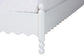 Baxton Studio Hoffman 4-Piece Scalloped Bedroom Set - Farmhouse Bed Frame with Matching Dresser and 2-Drawer Nightstands, White, Queen
