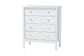 Baxton Studio Hoffman 4-Piece Scalloped Bedroom Set - Farmhouse Bed Frame with Matching Dresser, Chest, and 2-Drawer Nightstand, White, King
