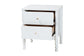 Baxton Studio Hoffman Nightstand - 2-Drawer Bedside Table with Scalloped Apron and Turned Legs for Bedroom, White