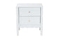 Baxton Studio Hoffman Nightstand - 2-Drawer Bedside Table with Scalloped Apron and Turned Legs for Bedroom, White