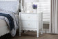 Baxton Studio Hoffman Nightstand - 2-Drawer Bedside Table with Scalloped Apron and Turned Legs for Bedroom, White