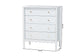 Baxton Studio Hoffman Chest - 4-Drawer Vertical Storage Cabinet with Scalloped Apron and Turned Legs for Bedroom, White
