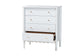 Baxton Studio Hoffman Chest - 4-Drawer Vertical Storage Cabinet with Scalloped Apron and Turned Legs for Bedroom, White