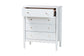 Baxton Studio Hoffman Chest - 4-Drawer Vertical Storage Cabinet with Scalloped Apron and Turned Legs for Bedroom, White