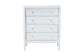 Baxton Studio Hoffman Chest - 4-Drawer Vertical Storage Cabinet with Scalloped Apron and Turned Legs for Bedroom, White