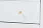 Baxton Studio Hoffman Chest - 4-Drawer Vertical Storage Cabinet with Scalloped Apron and Turned Legs for Bedroom, White