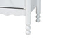 Baxton Studio Hoffman Chest - 4-Drawer Vertical Storage Cabinet with Scalloped Apron and Turned Legs for Bedroom, White
