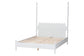 Baxton Studio Hoffman Platform Bed - Farmhouse Bed Frame with Scalloped Design and Turned Posts, White, Queen