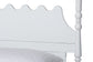 Baxton Studio Hoffman Platform Bed - Farmhouse Bed Frame with Scalloped Design and Turned Posts, White, King
