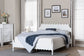 Baxton Studio Hoffman Platform Bed - Farmhouse Bed Frame with Scalloped Design and Turned Posts, White, Queen
