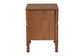 Baxton Studio Hoffman Nightstand - 2-Drawer Bedside Table with Scalloped Apron and Turned Legs for Bedroom, Walnut Brown