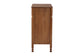 Baxton Studio Hoffman Chest - 4-Drawer Vertical Storage Cabinet with Scalloped Apron and Turned Legs for Bedroom, Walnut Brown