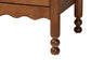 Baxton Studio Hoffman Chest - 4-Drawer Vertical Storage Cabinet with Scalloped Apron and Turned Legs for Bedroom, Walnut Brown