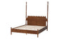 Baxton Studio Hoffman Platform Bed - Farmhouse Bed Frame with Scalloped Design and Turned Posts, Walnut Brown, King