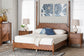 Baxton Studio Hoffman Platform Bed - Farmhouse Bed Frame with Scalloped Design and Turned Posts, Walnut Brown, King