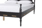 Baxton Studio Gaetano Platform Bed - Four Poster Bed Frame with Turned Posts and Panel Headboard for Bedroom, Black, Queen