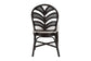 bali & pari Niven Natural Rattan Dining Chair with Cushion - Handwoven Wicker Accent Chair with Banana Leaf Backrest Design for Kitchen or Dining Room
