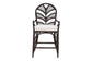 bali & pari Niven Natural Rattan Counter Stool with Cushion - Handwoven Wicker Accent Stool with Banana Leaf Backrest Design for Kitchen Island