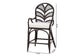bali & pari Niven Natural Rattan Counter Stool with Cushion - Handwoven Wicker Accent Stool with Banana Leaf Backrest Design for Kitchen Island