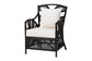 bali & pari Paden Natural Rattan Armchair - Handwoven Wicker Accent Chair with Banana Leaf Frame for Living Room or Sun Room