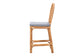 bali & pari Oberon Natural Rattan Counter Stool with Cushion - Handwoven Wicker Kitchen Island Seating with Sunburst Backrest