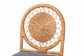 bali & pari Oberon Natural Rattan Counter Stool with Cushion - Handwoven Wicker Kitchen Island Seating with Sunburst Backrest