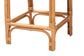 bali & pari Oberon Natural Rattan Counter Stool with Cushion - Handwoven Wicker Kitchen Island Seating with Sunburst Backrest