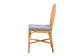 bali & pari Oberon Natural Rattan Dining Chair with Cushion - Handwoven Wicker Bistro Accent Seating with Sunburst Backrest