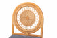 bali & pari Oberon Natural Rattan Dining Chair with Cushion - Handwoven Wicker Bistro Accent Seating with Sunburst Backrest