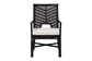 bali & pari Oscar Natural Rattan Dining Chair - Handwoven Wicker Accent Chair with Chevron Back and Armrests for Kitchen or Dining Room