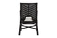 bali & pari Oscar Natural Rattan Dining Chair - Handwoven Wicker Accent Chair with Chevron Back and Armrests for Kitchen or Dining Room