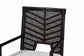 bali & pari Oscar Natural Rattan Dining Chair - Handwoven Wicker Accent Chair with Chevron Back and Armrests for Kitchen or Dining Room