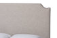 Baxton Studio Ronelyn Platform Bed with Pleated Skirt - Fabric Upholstered Bed Frame with Panel Headboard, King