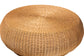 bali & pari Beatriz Natural Rattan Coffee Table : Handwoven Wicker Accent Table with Sculptural Drum Silhouette and Round Tabletop for Living Room or Sunroom