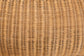 bali & pari Beatriz Natural Rattan Coffee Table : Handwoven Wicker Accent Table with Sculptural Drum Silhouette and Round Tabletop for Living Room or Sunroom