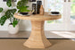 bali & pari Benito Natural Rattan Dining Table - Handcrafted Wicker Table with Hourglass Pedestal Base for Kitchen, Dining Room, or Breakfast Nook
